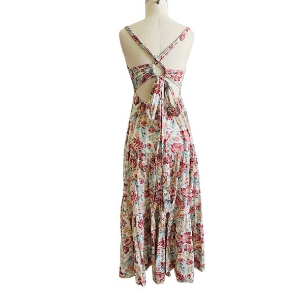 Rebecca Taylor Floral Lucienne Dress Tie Back Midi - Picture 5 of 11